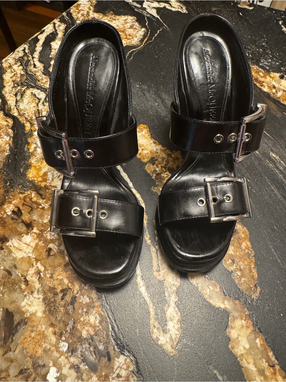 Alexander McQueen Black Platform Sandals - Picture 2 of 8